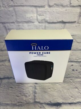 HALO Portable Phone Charger Power Cube 10000mAh, Dual USB, NEW Purple
